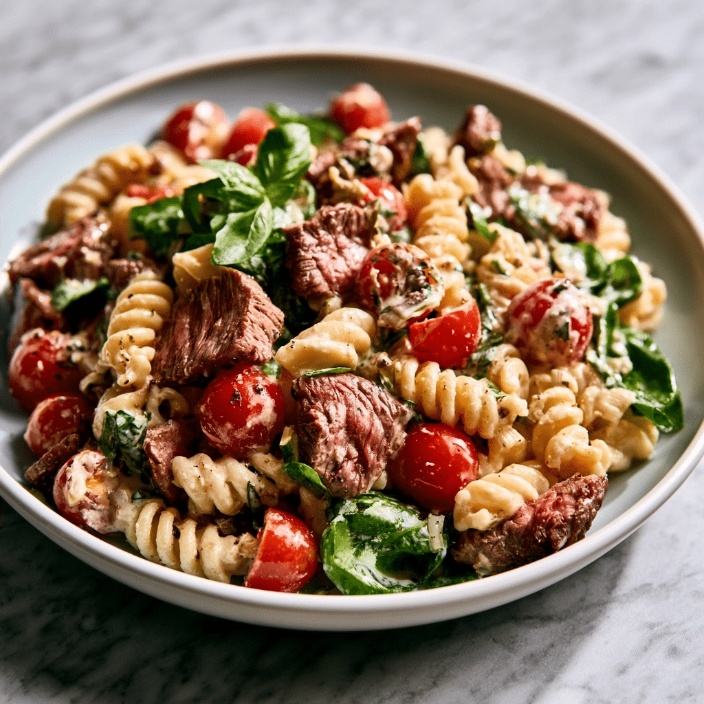 Perfect Crispy Creamy Steak Pasta Salad: A Savory Meal
