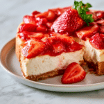 Delicious Strawberry Crunch Cheesecake: A Creamy Dessert