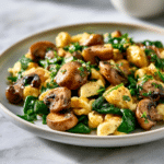 Perfect Mushroom Spinach Scrambled Eggs: Easy Breakfast Recipe