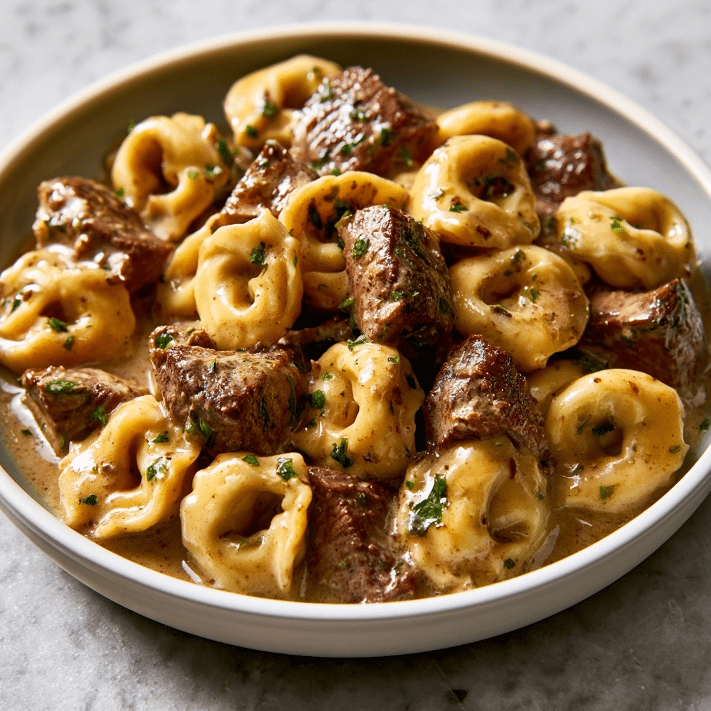 Creamy Cowboy Butter Tortellini Steak Bites: Simple Dinner